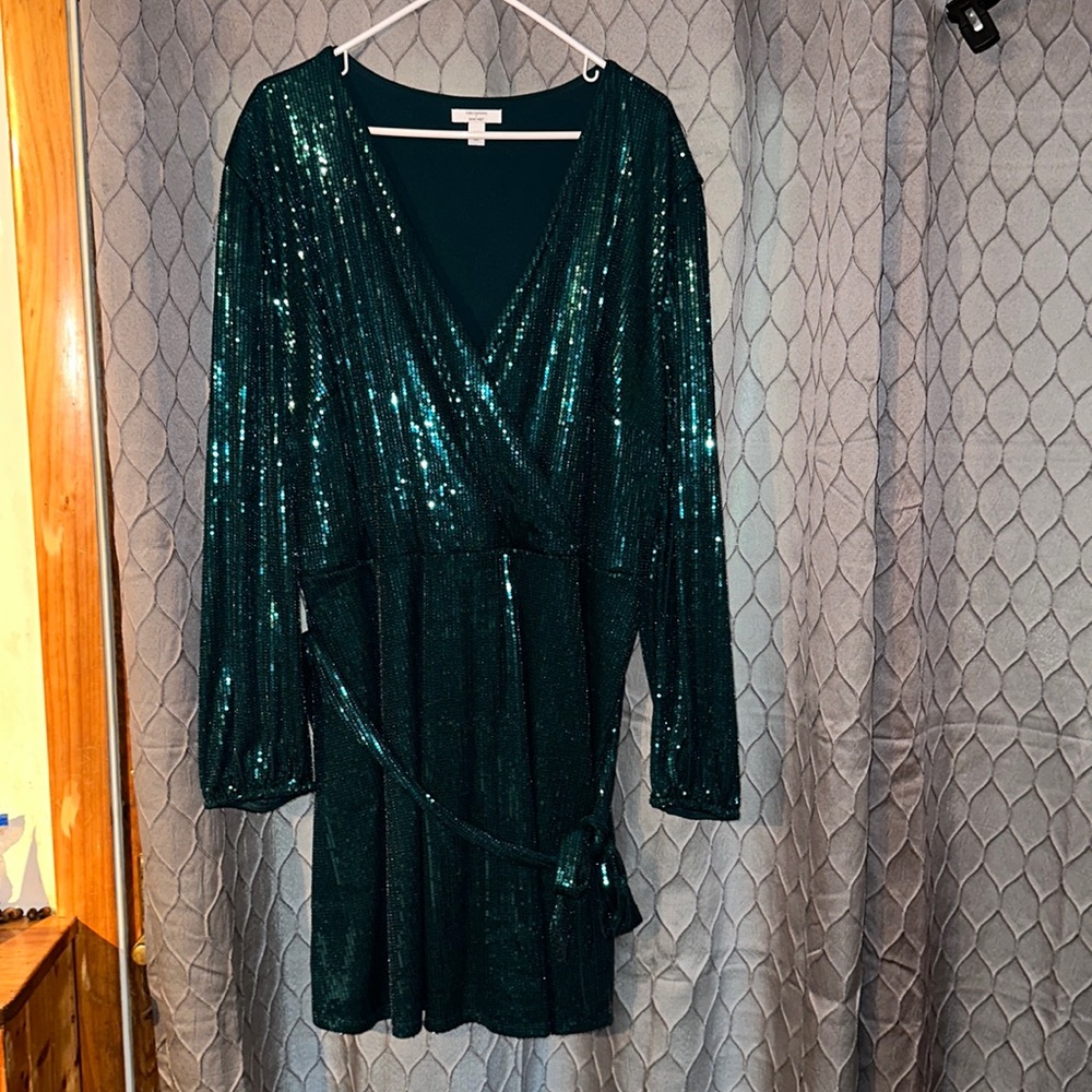 Nine West Green Sequin Dress